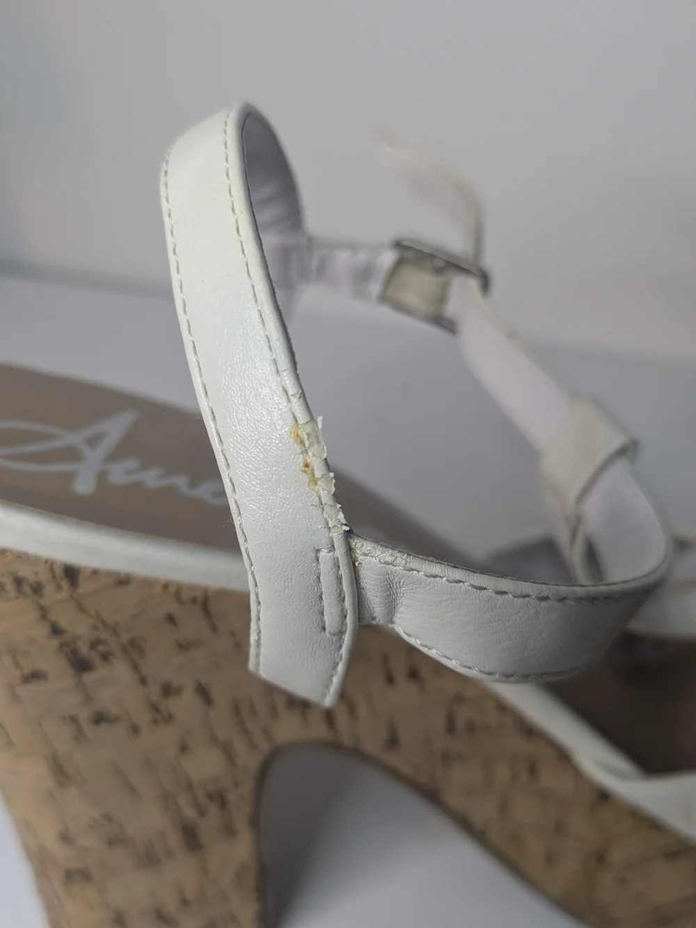 American Rag White Cork Platform Sandals